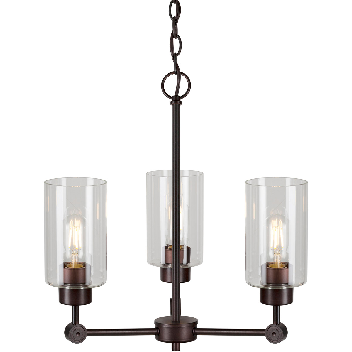 Jayden 3 Light 18 inch Antique Bronze Chandelier Ceiling Light