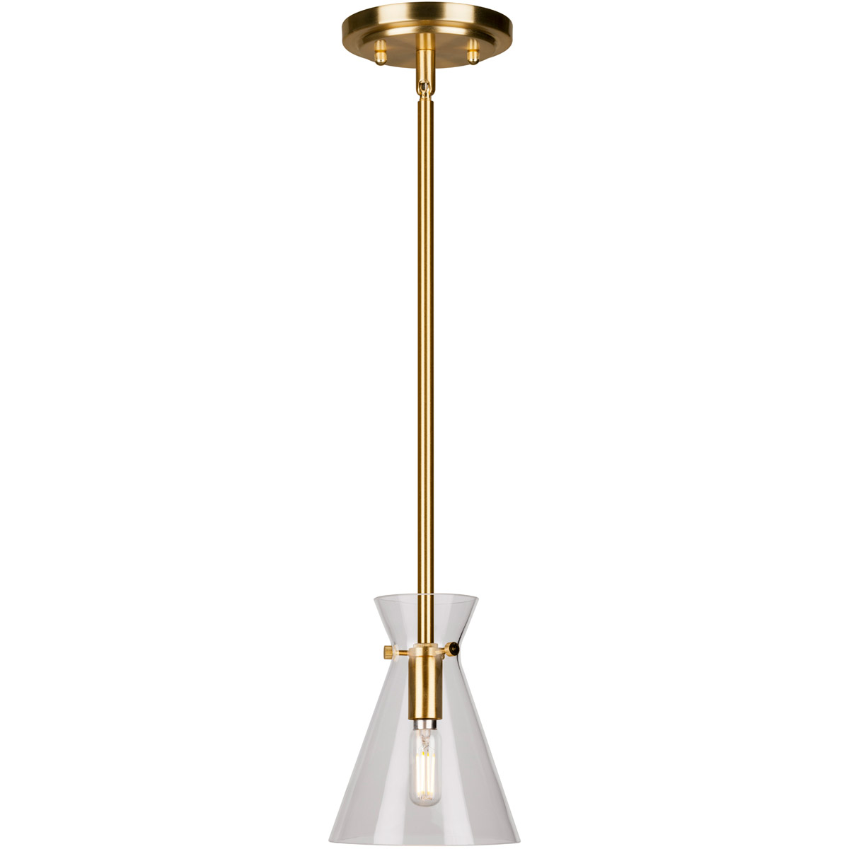 Beaker 1 Light 5.5 inch Soft Gold Pendant Ceiling Light