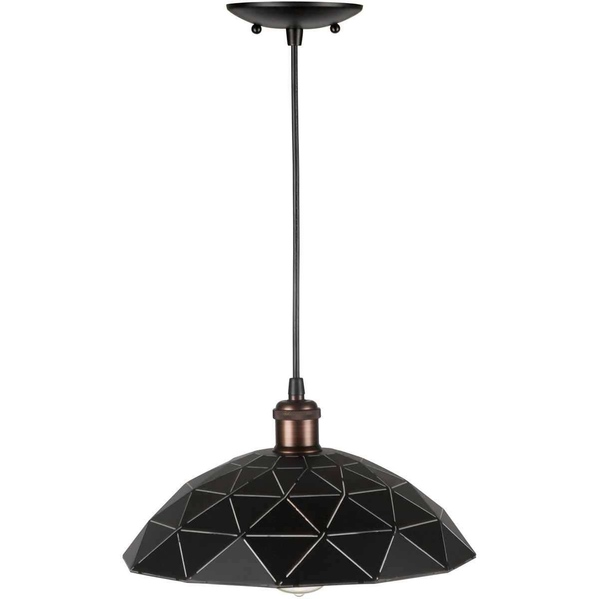 Haley 1 Light 12.75 inch Black Cord-Hung Metal Shade Pendant Ceiling Light
