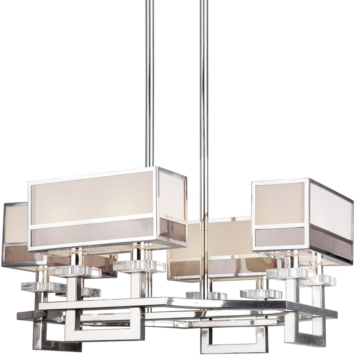 Forte Eight Light Pendant in Chrome