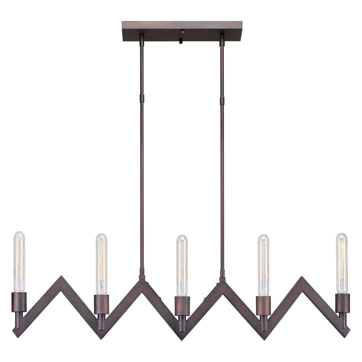 Signature 5 Light 35.5 inch Antique Bronze Island Pendant Ceiling Light
