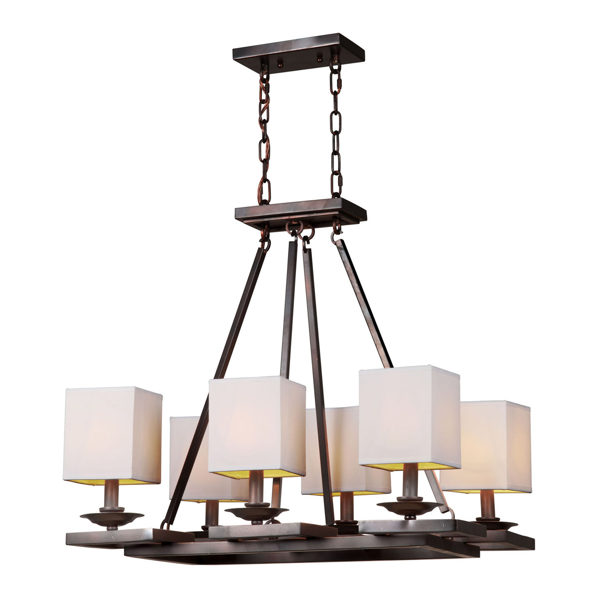 Signature 6 Light 19 inch Antique Bronze Chandelier Ceiling Light