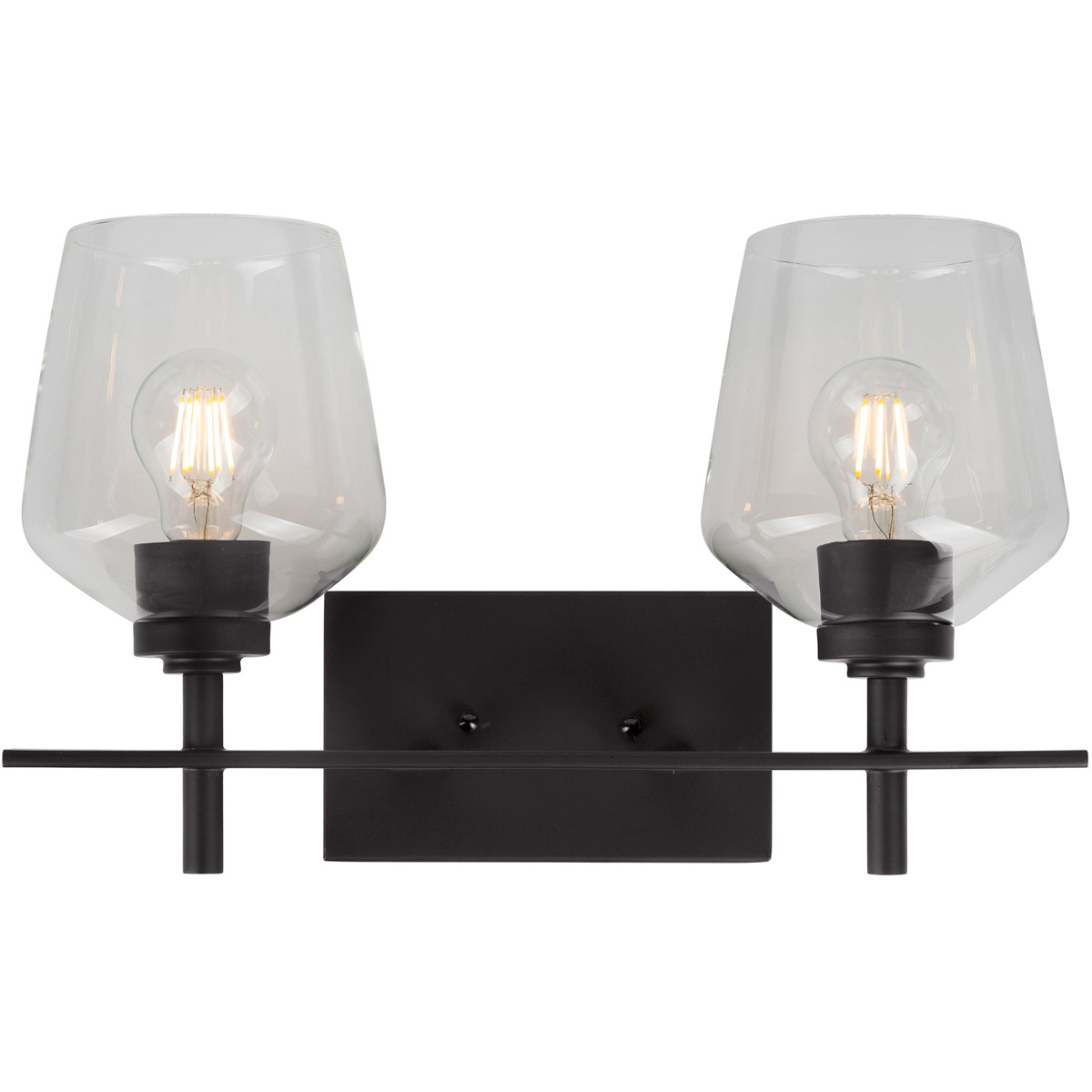 Chalice 2 Light 17 inch Black Vanity Light Wall Light