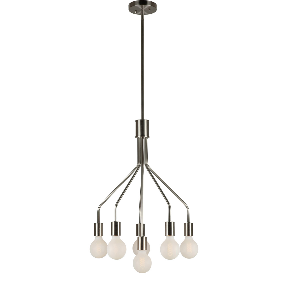 Signature 6 Light 16.75 inch Brushed Nickel Chandelier Ceiling Light