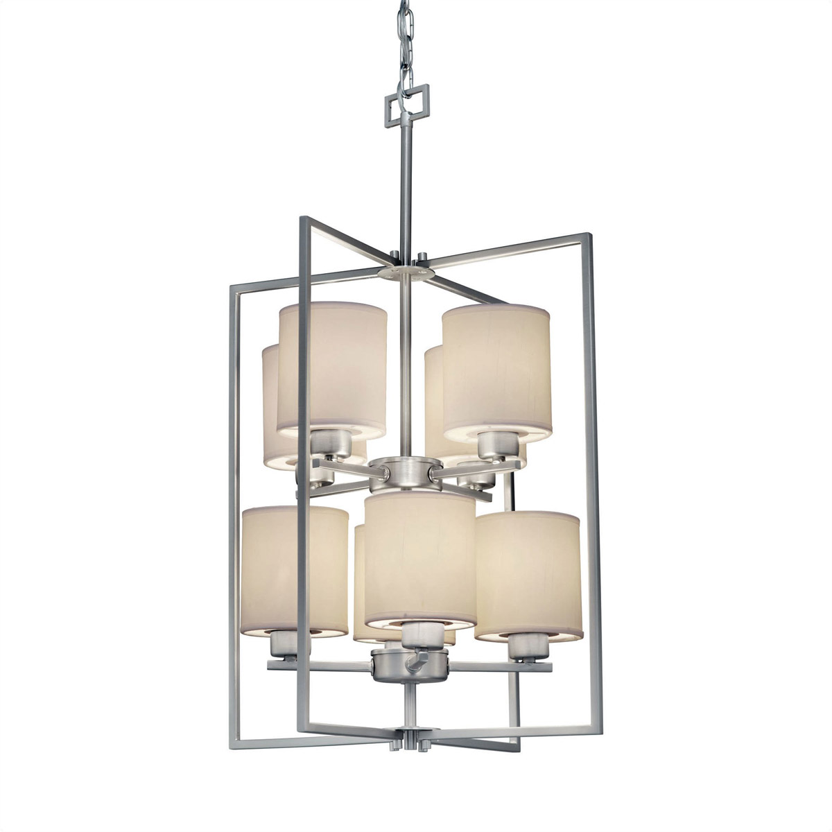 Signature 8 Light 18 inch Brushed Nickel Foyer Pendant Ceiling Light